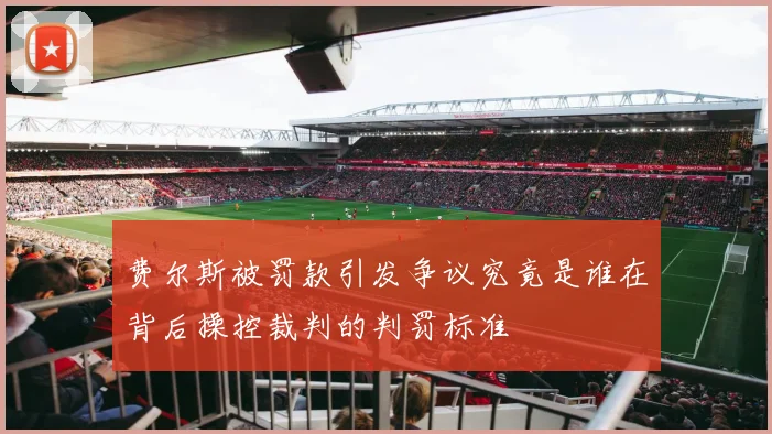 费尔斯被罚款引发争议究竟是谁在背后操控裁判的判罚标准